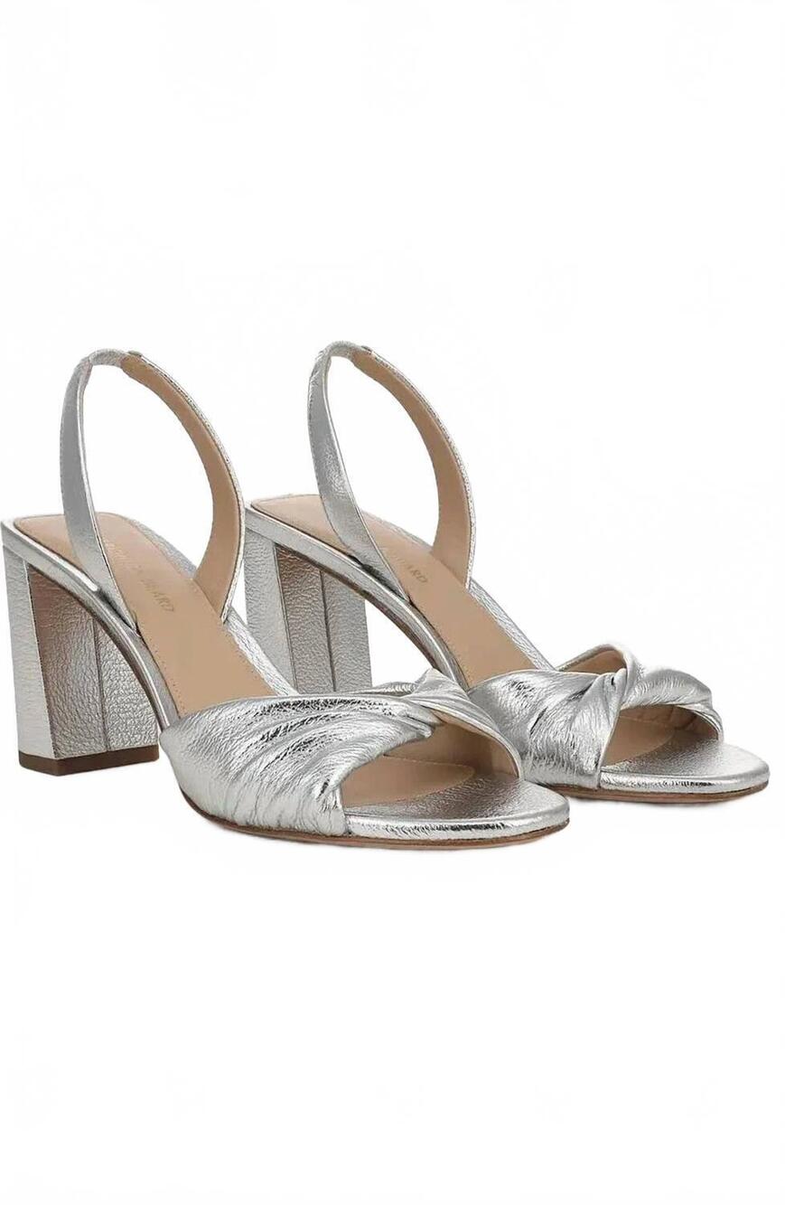 NEW VERONICA BEARD women's tullia metallic leather slingback sandal in silver